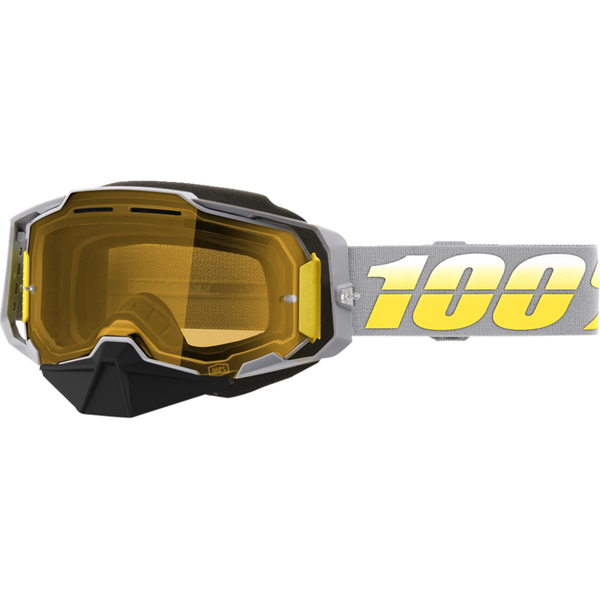 100% Armega Snow Goggles ( Yellow Lens )